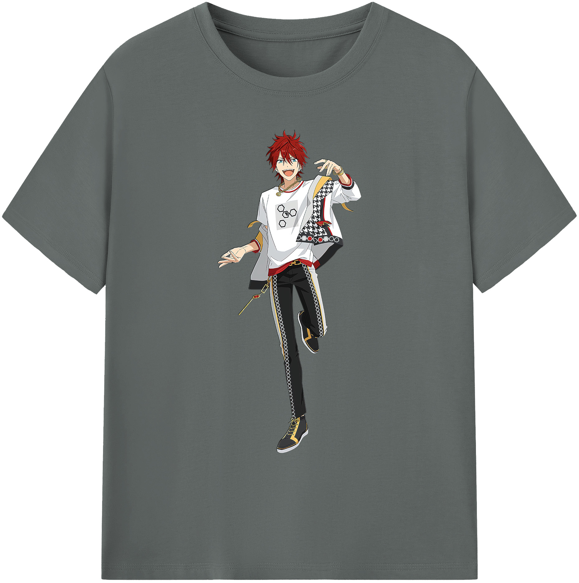 （画像用） あんさんぶるスターズ! Ensemble Stars 綿100％ メンズ半袖Tシャツ｜肌触りやわらか＆通気性
